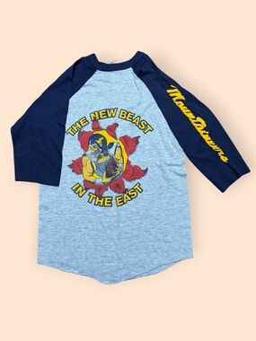 Vintage West Virginia Mountaineers 1980s Raglan T Shirt Small Beast Of The East